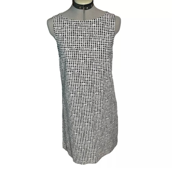 MaxMara Weekend Lavagna Black & White Shift Dress Checker Pattern Size 6 Womens - Picture 2 of 12